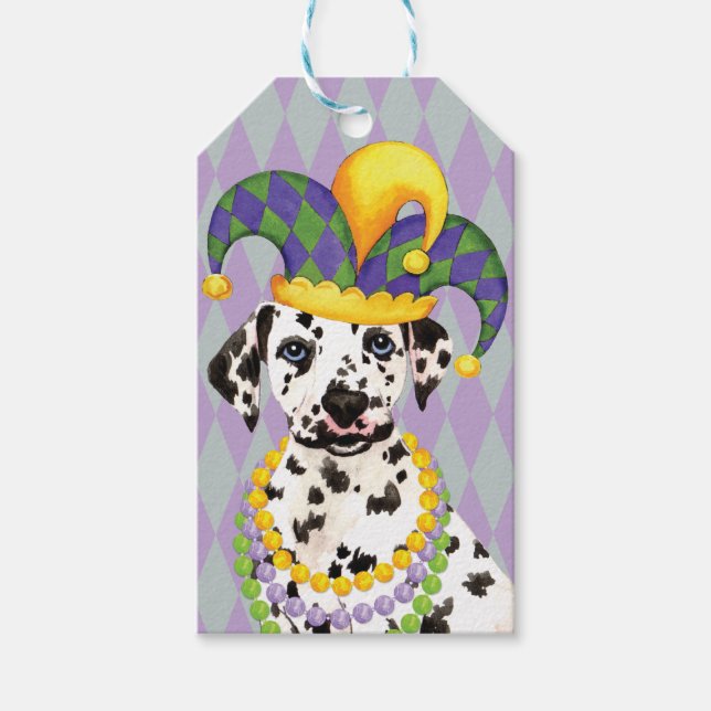 Étiquettes-cadeau Mardi Gras Dalmatien (Devant)