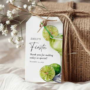 Étiquettes-cadeau Margarita Fiesta mexicaine pour l'enterrement de v