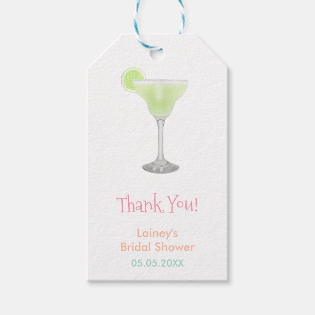 Étiquettes-cadeau Margarita Mexicaine Thème Douche Fête Favoriser Ta (Devant)