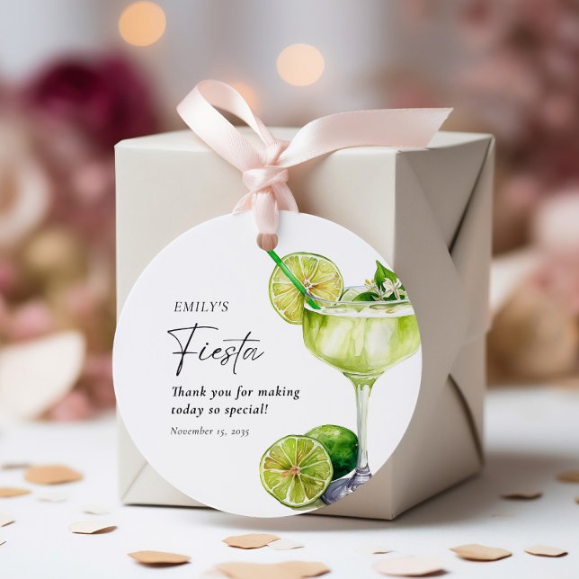 Étiquettes Cadeau Margarita Mexican Fiesta Enterrement de vie de jeu (Créateur téléchargé)