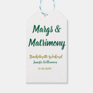 Étiquettes-cadeau Margs et mariage ajoutez nom date enterrement de v