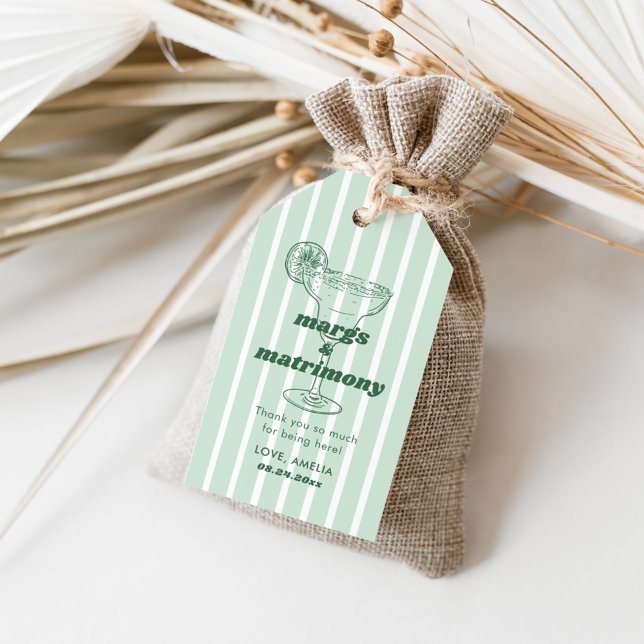 Étiquettes-cadeau Margs & Matricule Rétro Enterrement de Vie de Jeun (Créateur téléchargé)