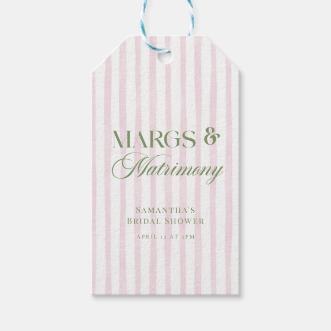 Étiquettes-cadeau Margs & Matrimony Lime Margarita Enterrement de Vi (Devant)