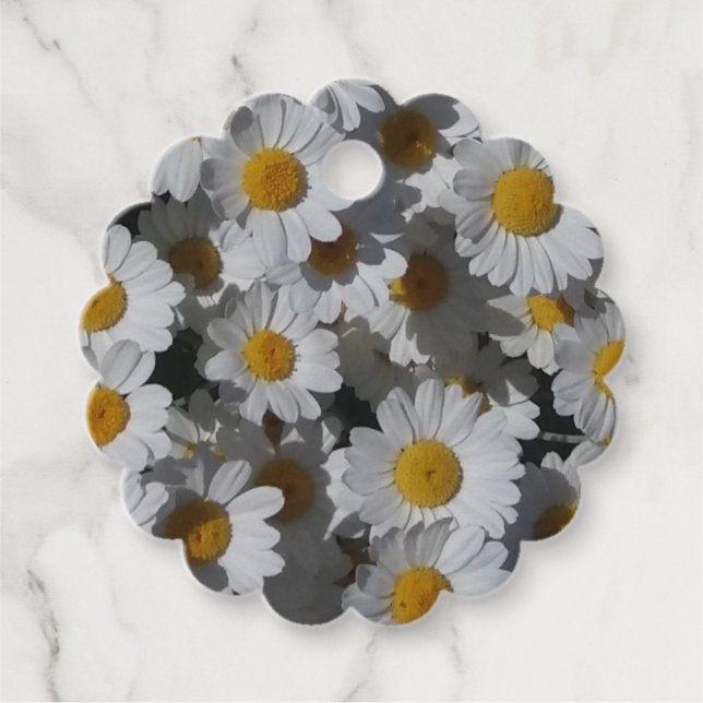 Étiquettes Cadeau Marguerite blanche (Devant)