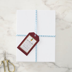 Étiquettes-cadeau Mariage À L'Ananas Tropical Enregistrer La Date Ba