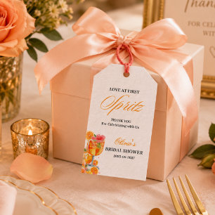 Étiquettes-cadeau Mariage à l'aquarelle coup de foudre dès la premiè