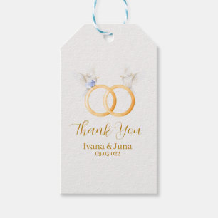Étiquettes-cadeau Mariage ADELLE Simple Dusk Blue Couple