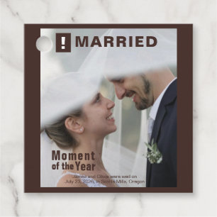 Étiquettes Cadeau Mariage Ajouter Photo Fun Magazine Couverture