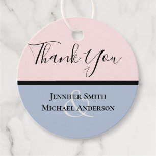 Étiquettes Cadeau Mariage bleu clair minimaliste Dusty