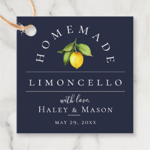 Étiquettes Cadeau Mariage bleu de la marine de Limoncello branché