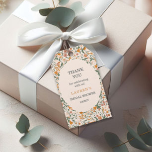 Étiquettes-cadeau Mariage bohème floral vintage groovy Shower