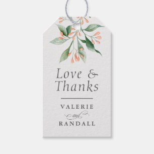 Étiquettes-cadeau Mariage botanique simple et élégant Favor Merci