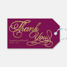 Mariage calligraphié en feuille d'or et bordeaux