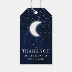 Étiquettes-cadeau Mariage céleste Sky Moon étoiles Merci