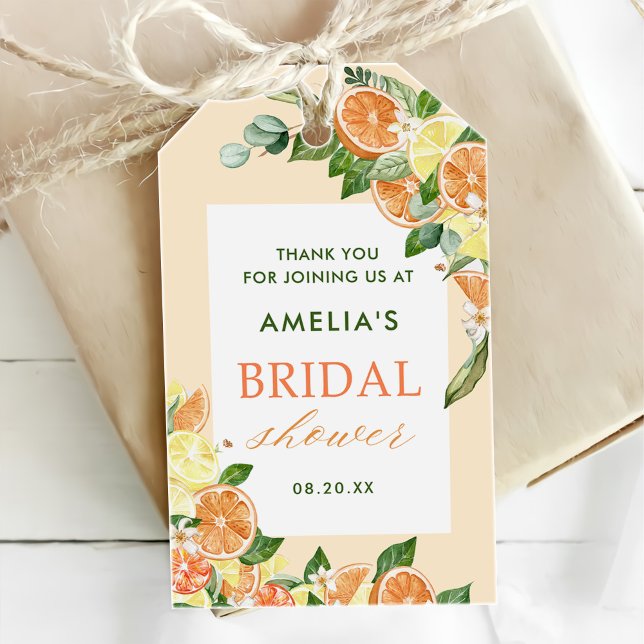 Étiquettes-cadeau Mariage Cérémonie de Citron Main Squeeze (Créateur téléchargé)