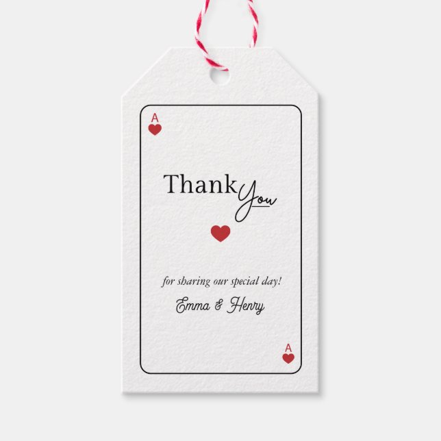 Étiquettes-cadeau Mariage Chanceux en Amour  (Devant)