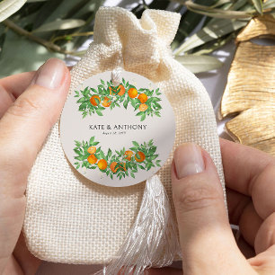 Étiquettes Cadeau Mariage Citron Fleur d'Oranger