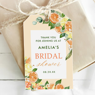 Étiquettes-cadeau Mariage Citron Main Squeeze