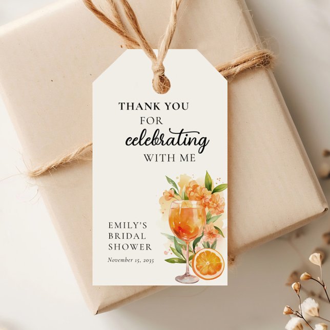 Étiquettes-cadeau Mariage civil à la première gorgée de Spritz (Créateur téléchargé)