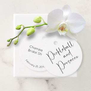 Étiquettes Cadeau Mariage civilisé Pickleball & Prosecco