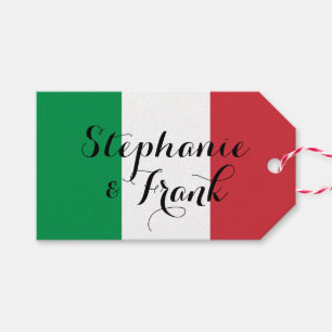 Étiquettes-cadeau Mariage couleur drapeau italien