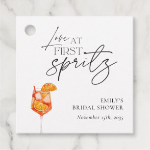 Étiquettes Cadeau Mariage coup de foudre au Spritz Shower de Mariée