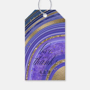 Étiquettes-cadeau Mariage d'âge Abstrait Merci Minuit ID827