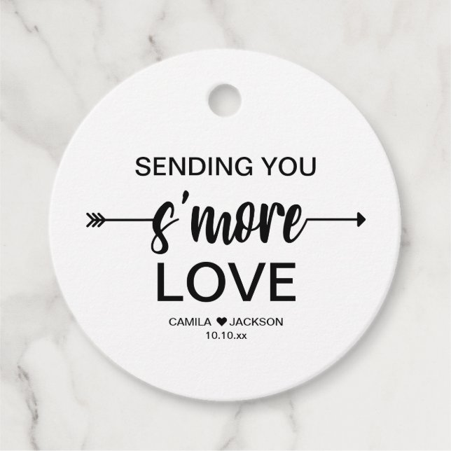 Étiquettes Cadeau Mariage d'amour S'more  (Devant)