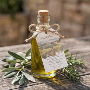 Étiquettes-cadeau Mariage dans un vignoble toscan Campagne italien