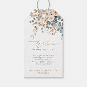Étiquettes-cadeau Mariage d'aquarelle florale moelleuse