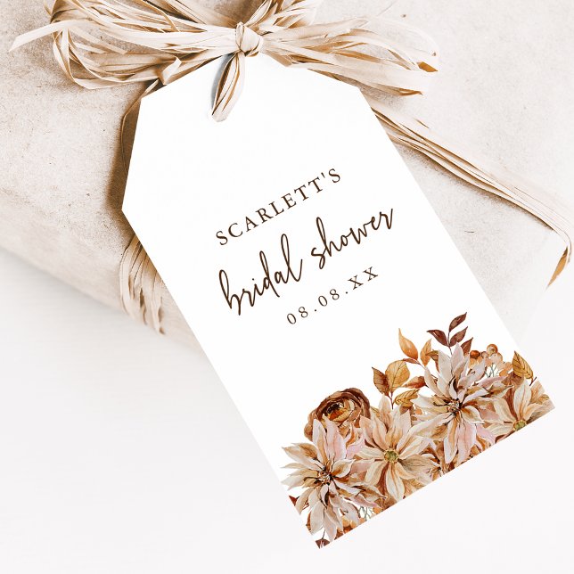 Étiquettes-cadeau Mariage d'automne (Fall Bridal Shower Gift Tags
)
