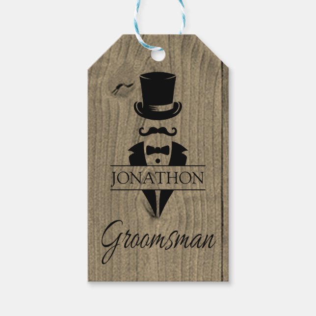 Étiquettes-cadeau Mariage de cadeaux Groomsmen (Devant)