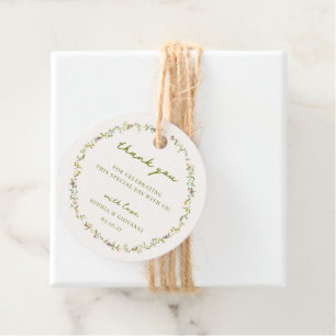 Étiquettes Cadeau MARIAGE de couronne Fleur sauvage VERONA