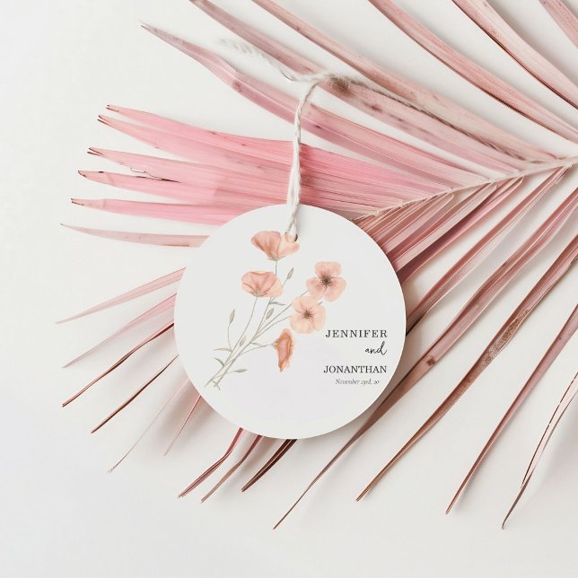 Étiquettes Cadeau Mariage de fleurs d'oranges (Créateur téléchargé)