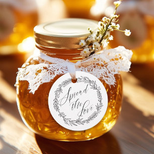 Étiquettes Cadeau Mariage de gelée de courge florale personnalisée