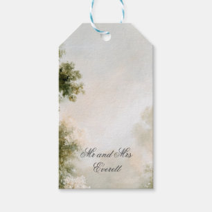 Étiquettes-cadeau Mariage de jardin romantique pictural
