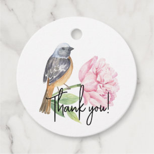 Étiquettes Cadeau Mariage de la branche de Pony Rose Bird