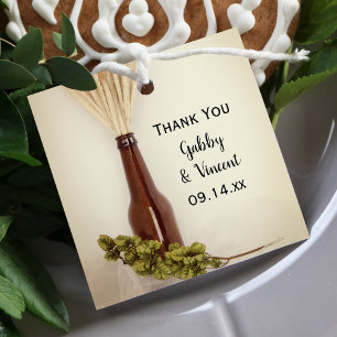 Étiquettes Cadeau Mariage de la brasserie Blé et houblon