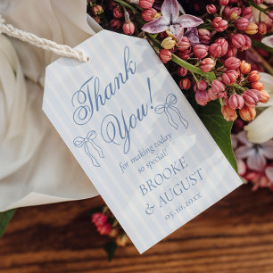 Étiquettes-cadeau Mariage de la corneille bleue