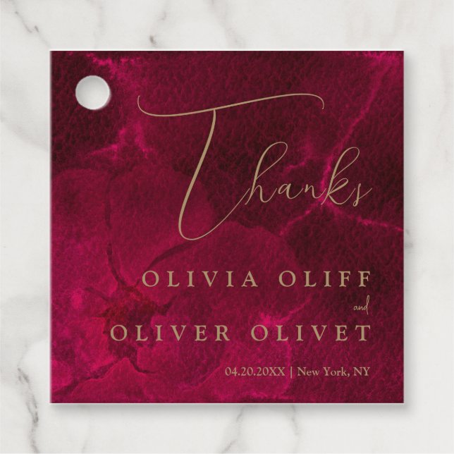 Étiquettes Cadeau Mariage de la passion bourguignonne (Devant)