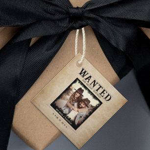 Étiquettes Cadeau Mariage de l'affiche Recherché photo vintage