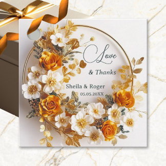 Étiquettes Cadeau Mariage de Merci de de couronne d'or