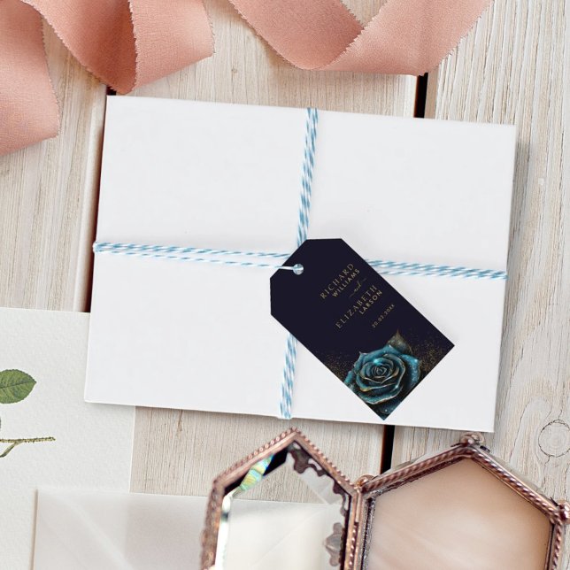 Étiquettes-cadeau Mariage de Parties scintillant Rose gothique foncé (Créateur téléchargé)