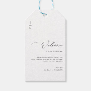 Étiquettes-cadeau Mariage de script simple et élégant