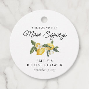 Étiquettes Cadeau Mariage de serrage de citron d'agrumes principal