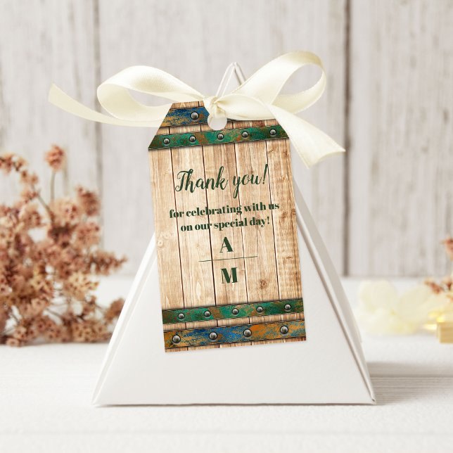 Étiquettes-cadeau Mariage de vignoble chic moderne (Créateur téléchargé)