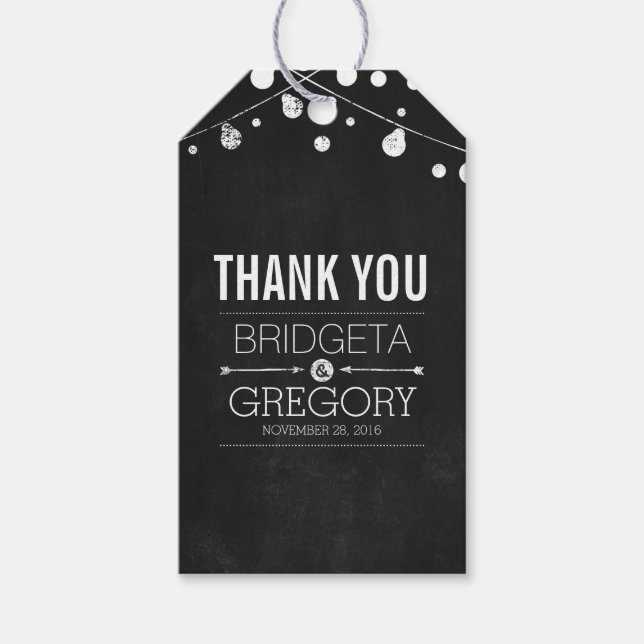 Étiquettes-cadeau Mariage de voyants Chalkboard (Devant)