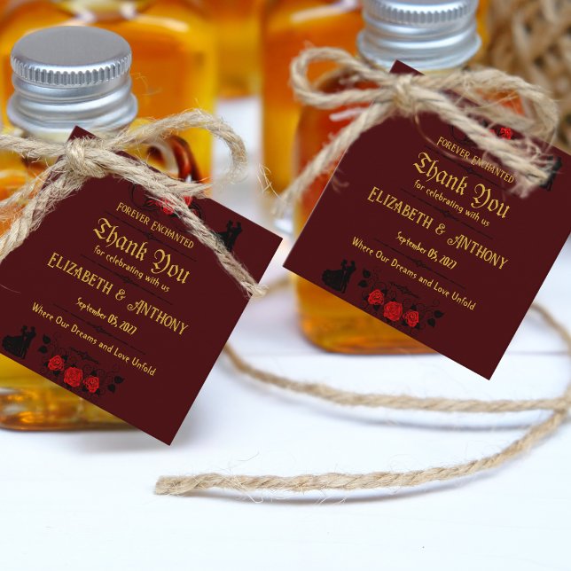 Étiquettes Cadeau Mariage d'élégance enchanté (Créateur téléchargé)