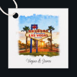 Étiquettes Cadeau Mariage des signes colorés Las Vegas<br><div class="desc">Ces magnifiques étiquettes d'aquarelle Las Vegas signent faveur sont parfaites pour les mariages à Las Vegas,  ou,  un mariage à thème casino.</div>