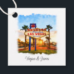 Étiquettes Cadeau Mariage des signes colorés Las Vegas<br><div class="desc">Ces magnifiques étiquettes d'aquarelle Las Vegas signent faveur sont parfaites pour les mariages à Las Vegas,  ou,  un mariage à thème casino.</div>